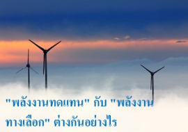 <strong>อ่านเพิ่มเติมเกี่ยวกับ</strong><br>"พลังงานทดแทน" กับ "พลังงานทางเลือก" ต่างกันอย่างไร "พลังงานทดแทน" กับ "พลังงานทางเลือก" ต่างกันอย่างไร
