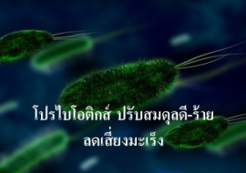 <strong>อ่านเพิ่มเติมเกี่ยวกับ</strong><br>โปรไบโอติกส์ ปรับสมดุลดี-ร้าย ลดเสี่ยงมะเร็ง โปรไบโอติกส์ ปรับสมดุลดี-ร้าย ลดเสี่ยงมะเร็ง